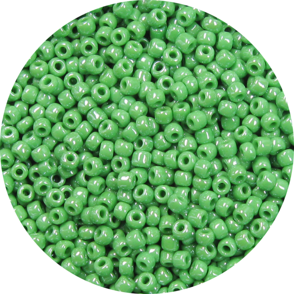 11/0 Japanese Seed Bead, Opaque Grass Green Luster