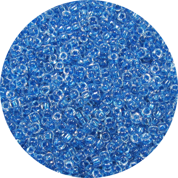 11/0 Metallic Lined Luster Capri Blue Japanese Seed Bead 717
