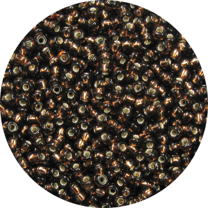11-0 Silver Lined Dark Smoke Topaz Brown Japanese Seed Bead