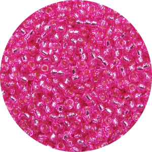 11-0 Silver Lined Hot Dark Pink Japanese Seed Bead, Dyed