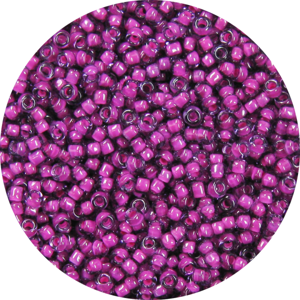 11-0 Two Tone Lined Amethyst Purple-Fuchsia Pink Japanese Seed Bead