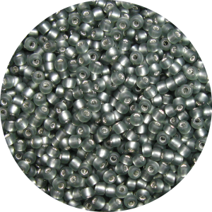 11/0 Frosted Silver Lined Black Diamond Gray Japanese Seed Bead F21