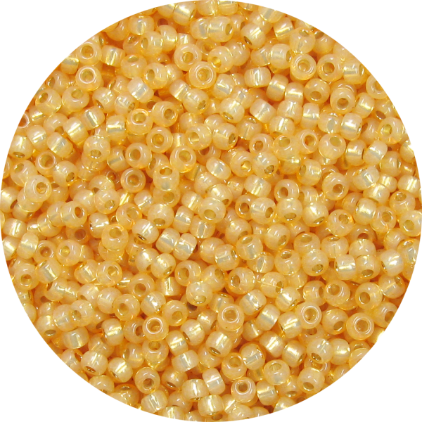 11/0 Gilt (Gold) Lined Waxy Light Orange Japanese Seed Bead 552