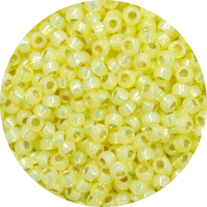 11/0 Gilt (Gold) Lined Waxy Light Yellow Japanese Seed Bead 554