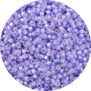 11-0 Gilt (Gold) Lined Waxy Violet Purple Japanese Seed Bead