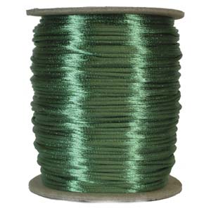 2mm Rayon Rattail Cord Emerald
