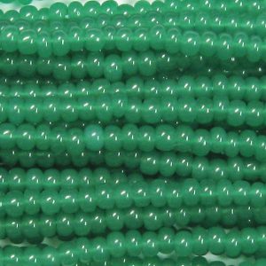 11/0 Czech Seed Bead, Waxy Green