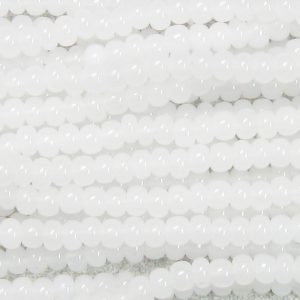 11/0 Czech Seed Bead, Waxy White