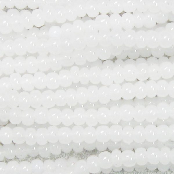 11/0 Czech Seed Bead, Waxy White