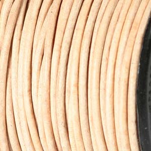 Leather Cord made in India, Natural Tan, 25 yard spool
