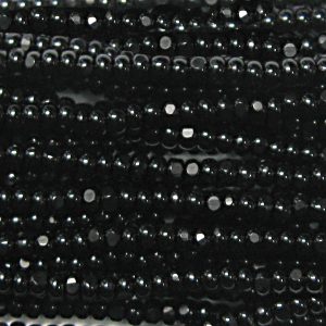 8/0 Czech Charlotte/True Cut Seed Bead, Opaque Black