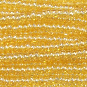 11/0 Czech Seed Bead, Transparent Topaz Luster