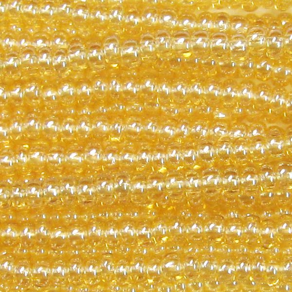 11/0 Czech Seed Bead, Transparent Topaz Luster