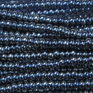 11/0 Czech Seed Bead, Transparent Montana Blue Luster