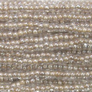 11-0 Lined Luster Dark Tan Brown Czech Seed Bead