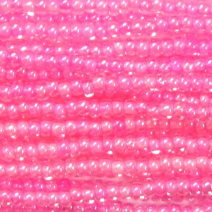 11-0 Lined Luster Hot Pink Czech Seed Bead