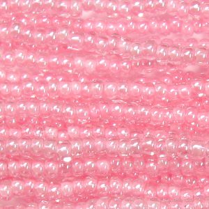 11-0 Lined Luster Light Pink Czech Seed Bead