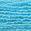11-0 Two Tone Lined Aqua Blue-Light Blue Czech Seed Bead