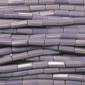 #2, 5mm Czech Bugle Bead, Opaque Lavender