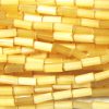 #3, 7mm Czech Bugle Bead, Topaz Satin