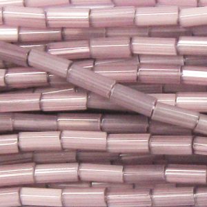 #2, 5mm Czech Bugle Bead, Purple Satin