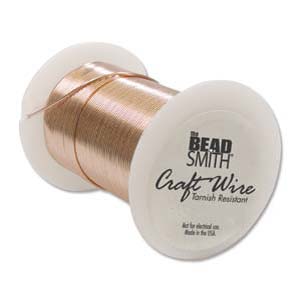 26 Gauge Tarnish Resistant Craft Jewelry Wire, Copper, 34 yards