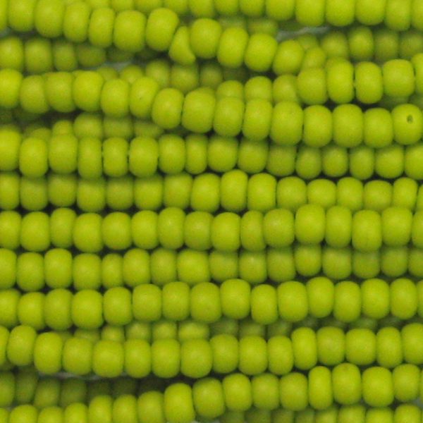 11/0 Frosted Opaque Olive Green Czech Seed Bead