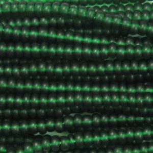 11/0 Frosted Transparent Kelly Green Czech Seed Bead