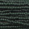 11/0 Frosted Transparent Dark Kelly Green Czech Seed Bead