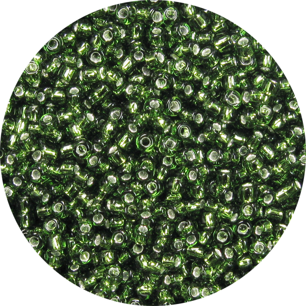 11-0 Silver Lined Olive Green Japanese Seed Bead