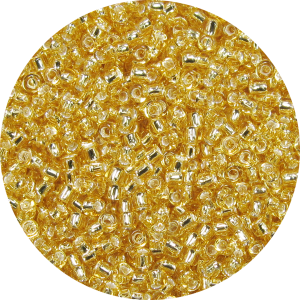 11-0 Silver Lined Light Topaz Brown (Light Gold) Japanese Seed Bead