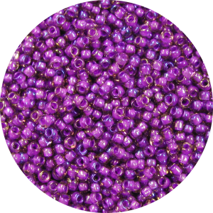 11/0 Two Tone Lined Iridescent Light Amethyst-Purple Japanese Seed Bead 384