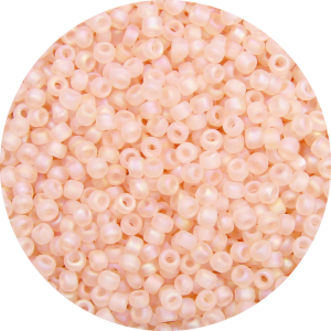 11/0 Frosted Transparent Iridescent Light Pink Japanese Seed Bead F256A