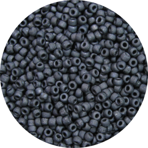 11/0 Frosted Gunmetal Japanese Seed Bead F451