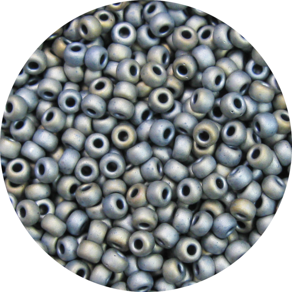 11/0 Frosted Gunmetal  Iris Japanese Seed Bead F462O