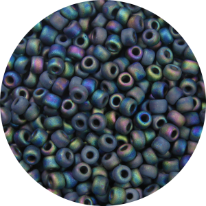 11/0 Frosted Multi Iris Japanese Seed Bead F455