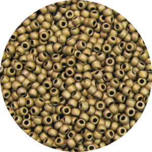 11/0 Frosted Metallic Bright Bronze Japanese Seed Bead F457