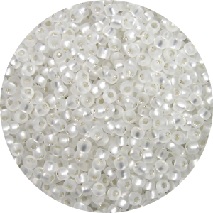 11/0 Frosted Silver Lined Crystal Clear Japanese Seed Bead F1