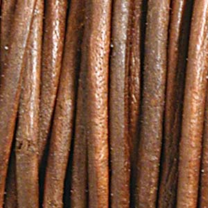 Leather Cord from India, Distressed Brown, 25 yards
