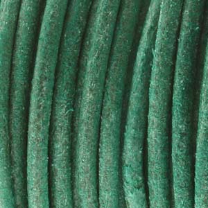 Leather Cord from India, Natural Turquoise, 25 yards