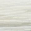 #3, 7mm Czech Bugle Bead, Frosted Crystal AB