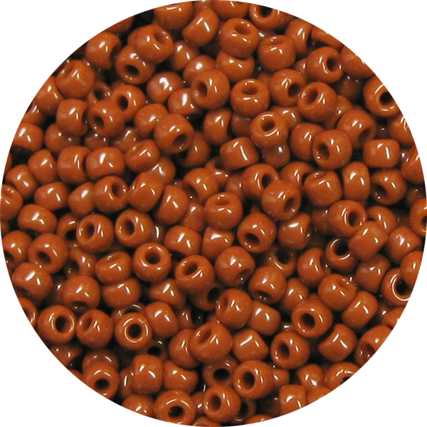 15/0 Opaque Brick Brown Japanese Seed Bead 409A