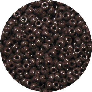 15/0 Opaque Dark Brown Japanese Seed Bead 409