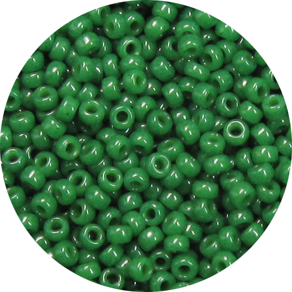 15/0 Opaque Dark Hunter Green Japanese Seed Bead *Dyed 411H