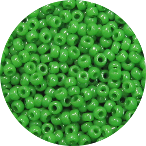 15/0 Opaque Green Japanese Seed Bead 411