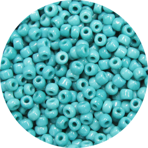 15/0 Opaque Turquoise Green Japanese Seed Bead 412D