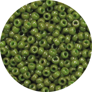 15/0 Opaque Olive Green Japanese Seed Bead 411G