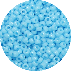 15/0 Japanese Seed Beads, Opaque Turquoise Blue Japanese Seed Bead 413