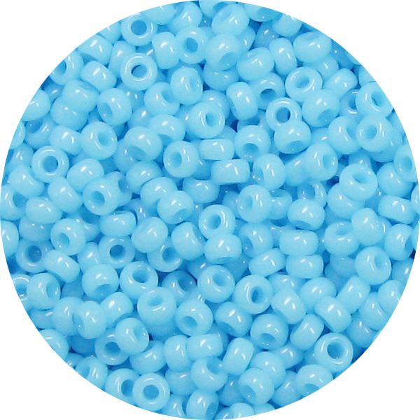 15/0 Japanese Seed Beads, Opaque Turquoise Blue Japanese Seed Bead 413