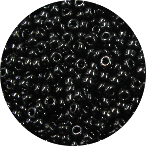 15/0 Opaque Black Japanese Seed Bead 401
